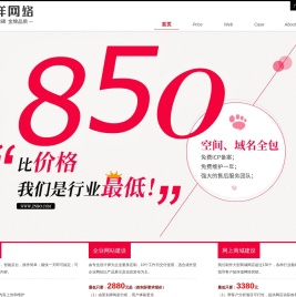 ★广州网络公司做网站多少钱：850元全包！