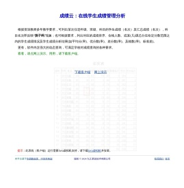 成绩云：在线学生成绩管理分析软件系统